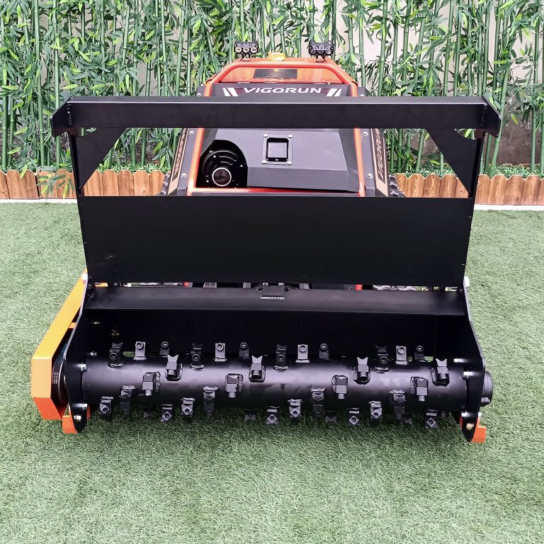 gasoline electric hybrid powered 100cm cutting blade versatile remote lawn mulcher